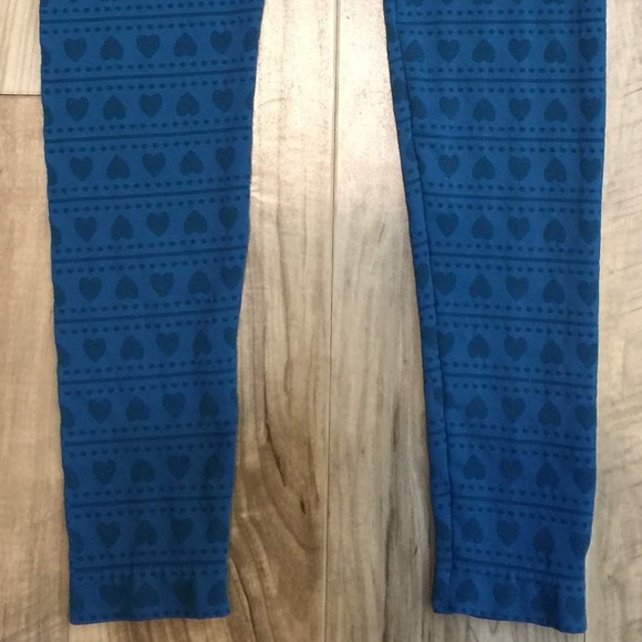 COPPER KEY GIRLS HEART LEGGINGS TEAL BLUE/GREEN - Picture 4 of 8